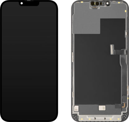 Display con Touchscreen MP compatibile con Apple iPhone 13 Pro Max, con Cornice, Versione OLED FHD Diagnostic, Nero