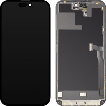 Display con Touchscreen MP compatibile con Apple iPhone 14 Pro Max, con Cornice, Versione OLED FHD Diagnostic, Nero