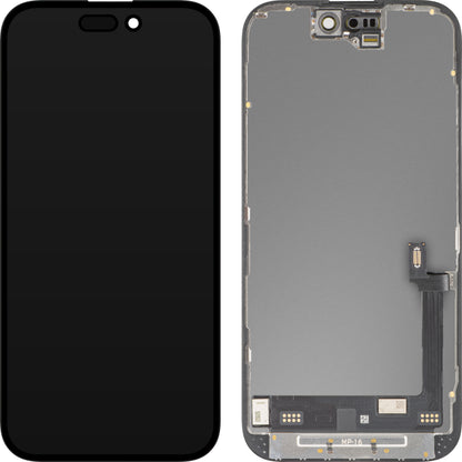 MP Touchscreen-Display kompatibel mit Apple iPhone 16, mit Rahmen, Premium Soft OLED FHD Diagnostic Version, Schwarz