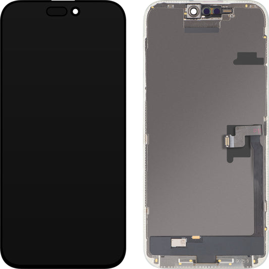 Display con Touchscreen MP compatibile con Apple iPhone 16 Pro Max, con Cornice, Versione OLED FHD IC Movable, Nero, Swap
