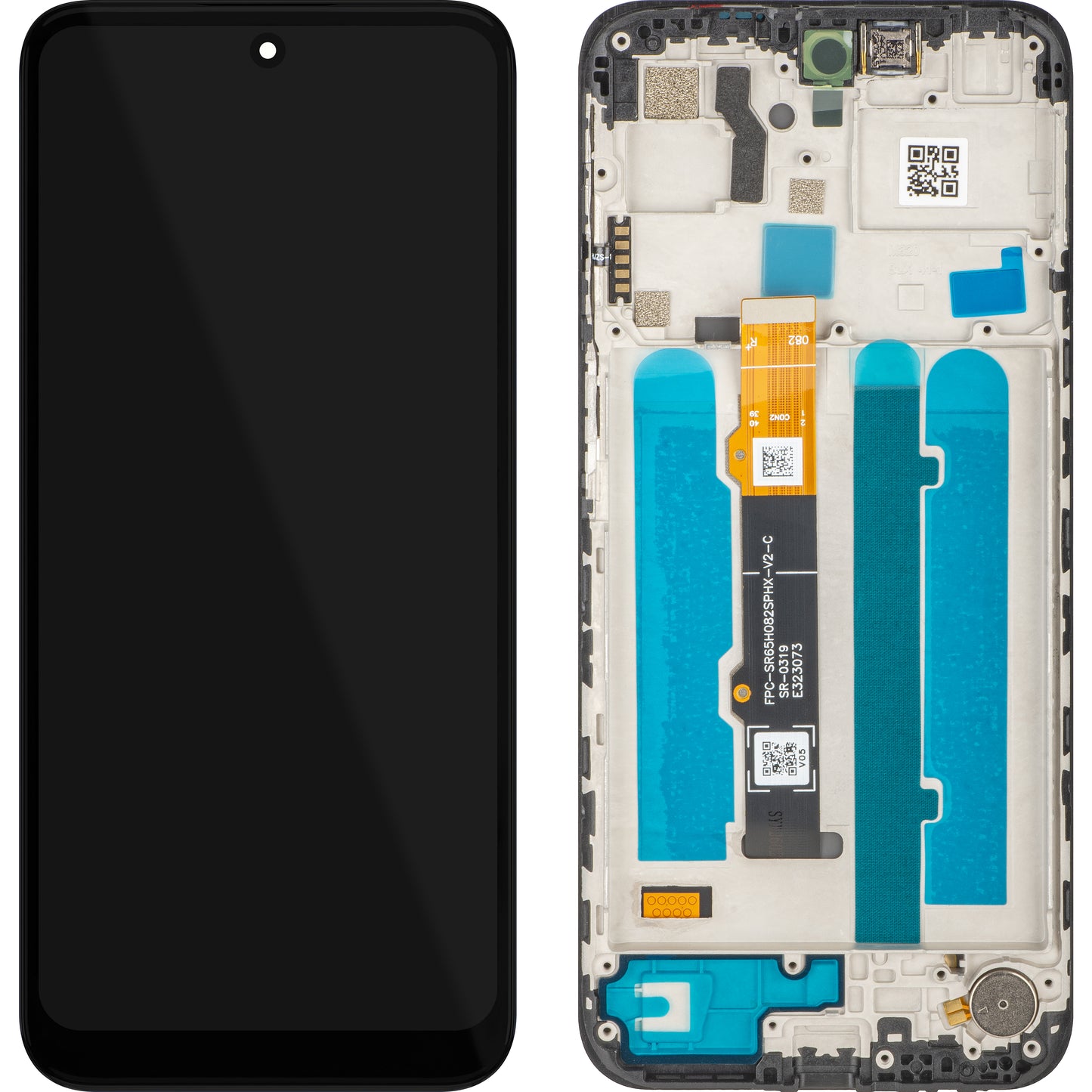 Écran tactile MP compatible avec Motorola Moto G41, avec cadre, noir