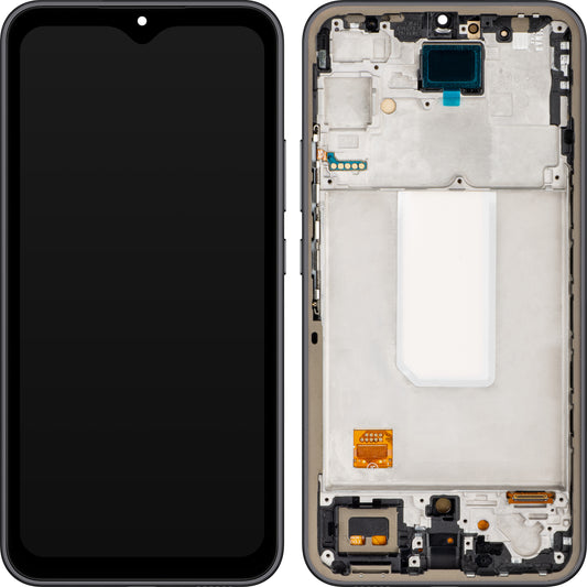 Écran tactile MP compatible avec Samsung Galaxy A34 A346, avec cadre, version OLED, noir, échange