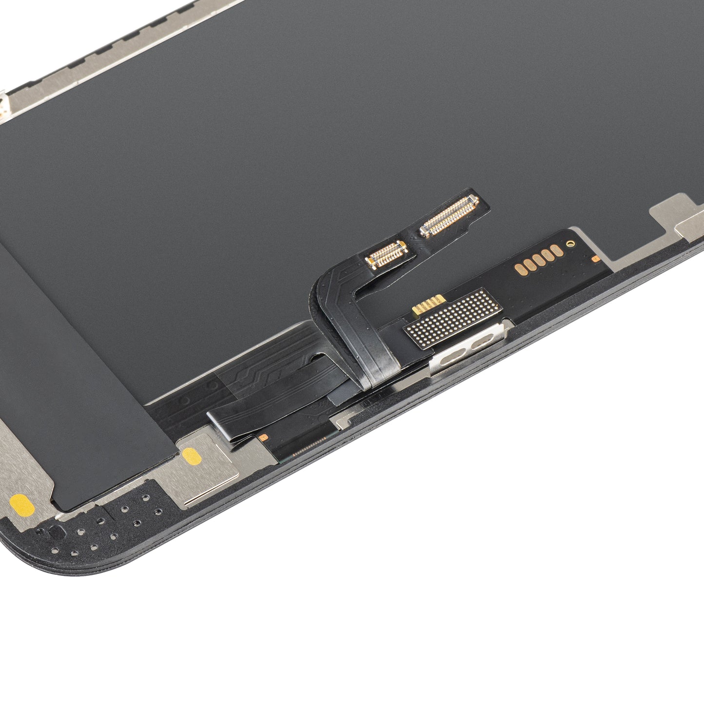 Display con Touchscreen MP compatibile con Apple iPhone 12 / 12 Pro, con Cornice, Versione OLED FHD IC Movable, Nero