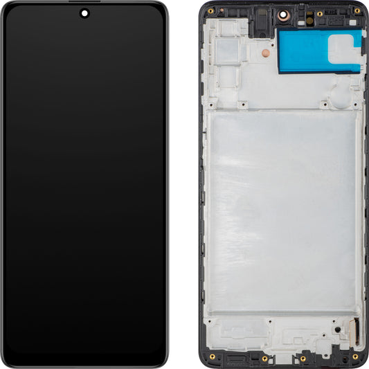 Écran avec Touchscreen MP compatible avec Samsung Galaxy M51 M515, avec Cadre, Version OLED, Noir.