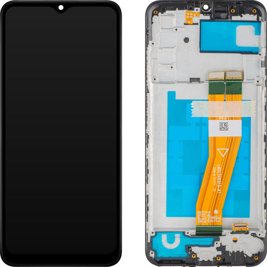 Display con Touchscreen MP compatibile con Samsung Galaxy A03s A037, con Cornice, Versione F, Nero, Swap