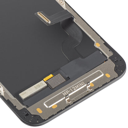 MP Touchscreen-Display kompatibel mit Apple iPhone 12 mini, mit Rahmen, OLED FHD IC Movable Version, Schwarz