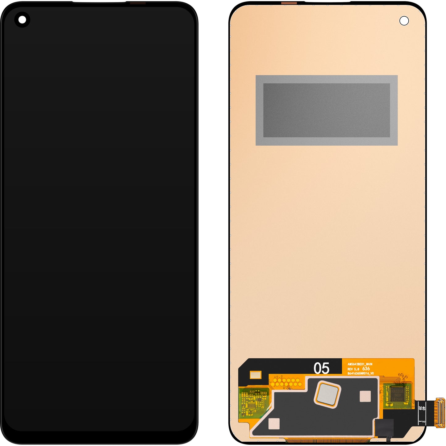 Display mit Touchscreen MP kompatibel mit Oppo Find X3 Lite / K9 / Reno5 5G