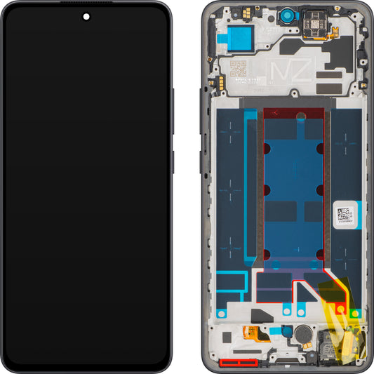 Écran tactile Oppo Reno13 FS 5G / Reno13 F, avec cadre, Gris (Graphite Grey), Service Pack 621029000449