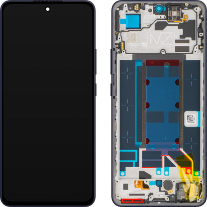 Display mit Touchscreen Oppo Reno13 FS 5G / Reno13 F, mit Rahmen, Blau (Luminous Blue), Service Pack 621029000452