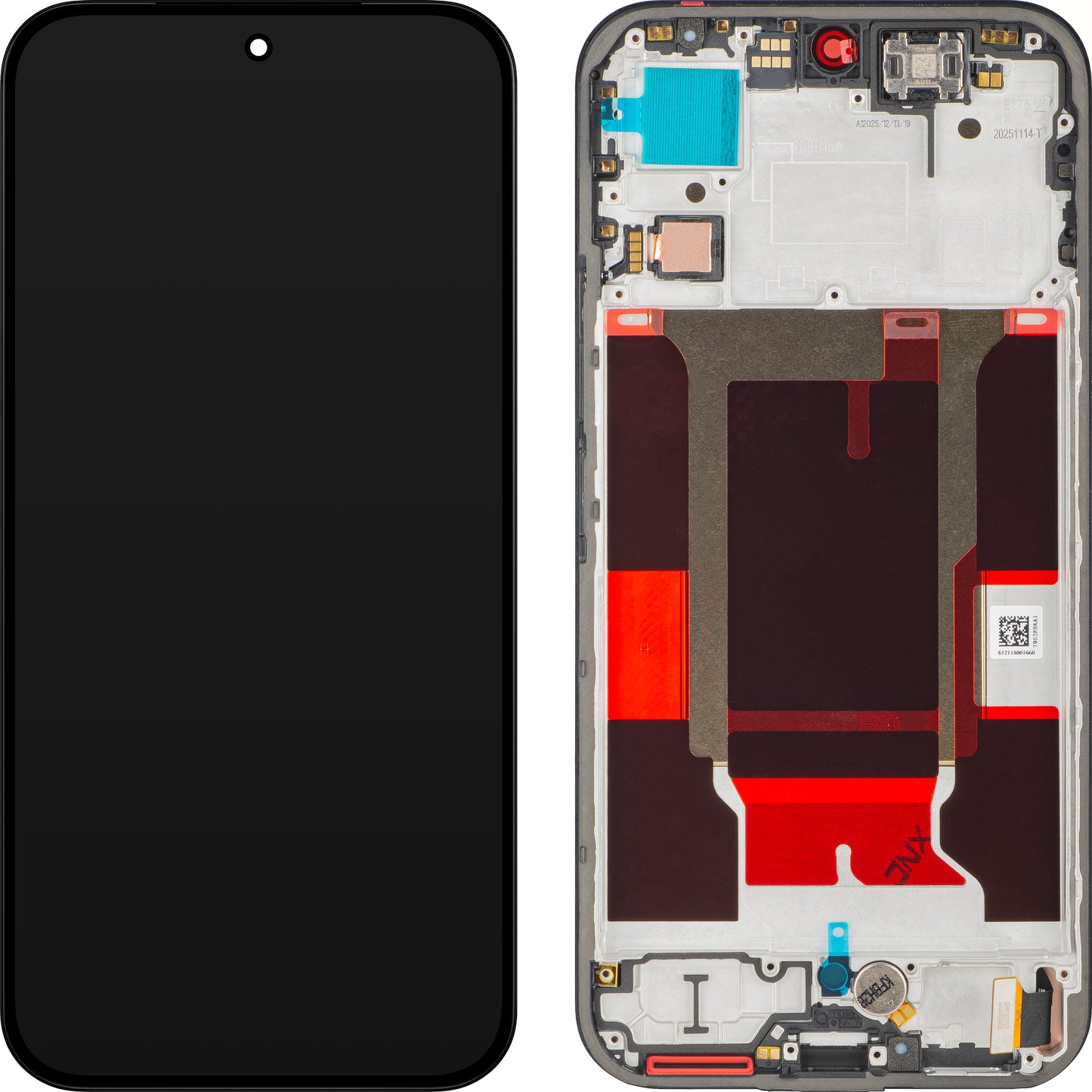 Écran tactile Realme 16 Pro avec cadre, noir, pack de service 621029000809