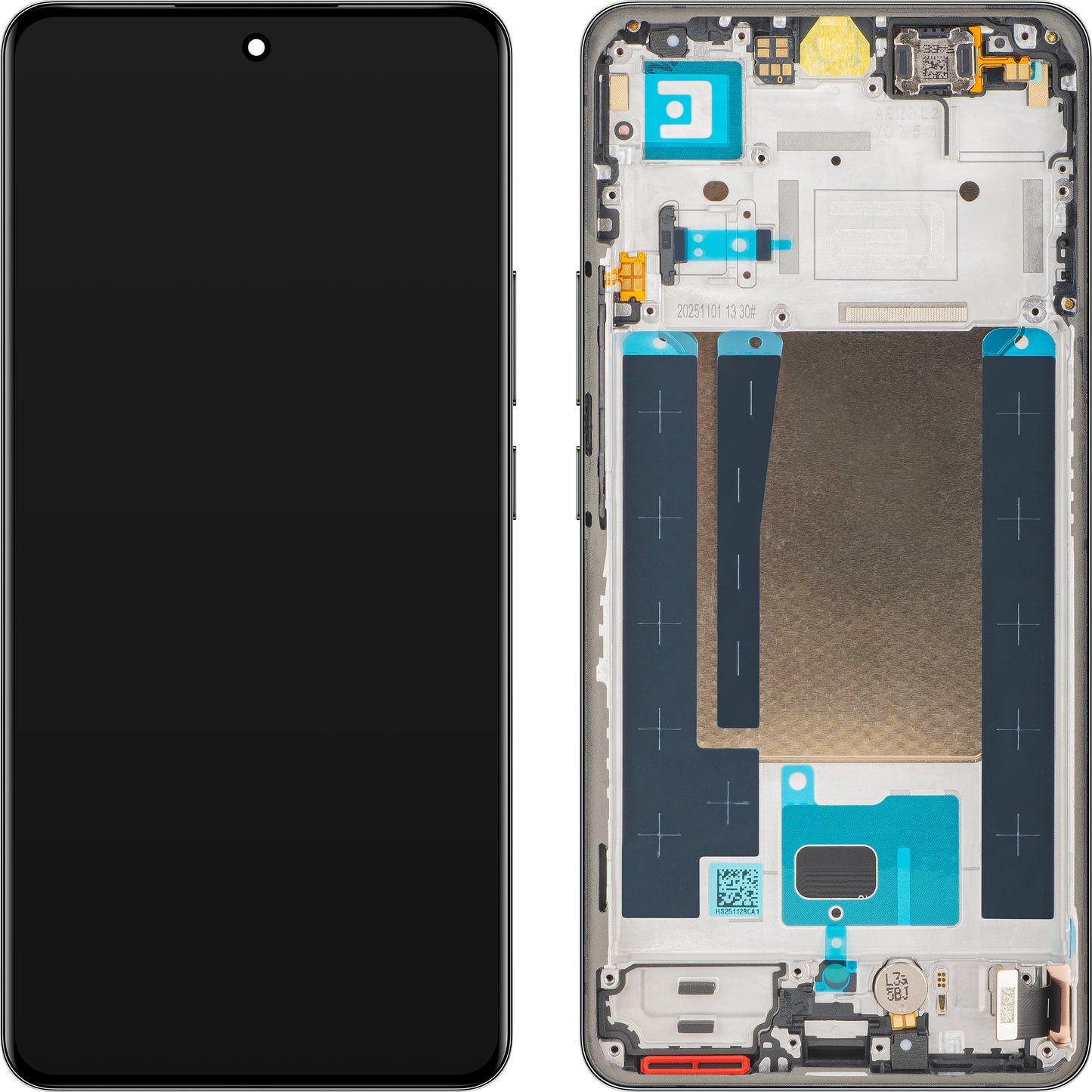 Display con Touchscreen Realme 16 Pro+, con Cornice, Grigio, Service Pack 621029000805