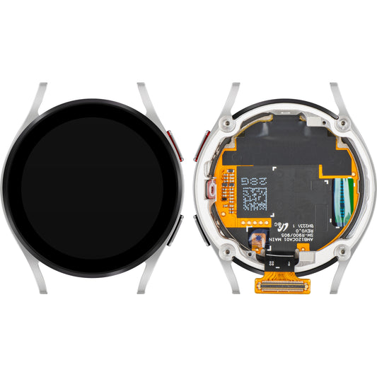 Display con Touchscreen Samsung Galaxy Watch5 40mm, con Cornice, Versione BT, Argento, Service Pack GH82-30040C