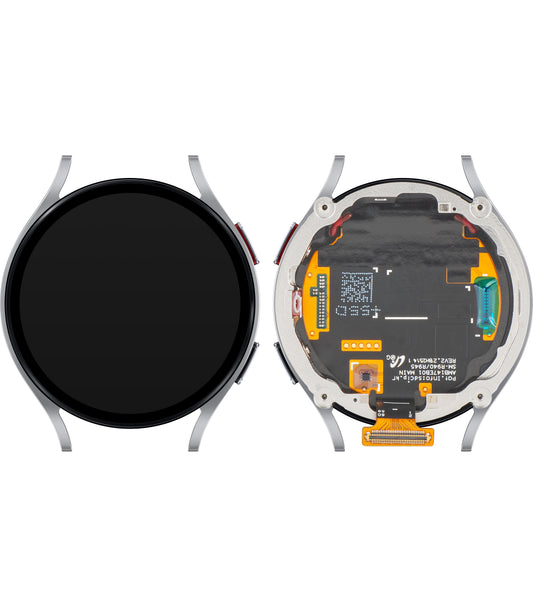 Écran tactile Samsung Galaxy Watch6 44mm, avec cadre, version LTE, argent, pack de service GH97-28838C
