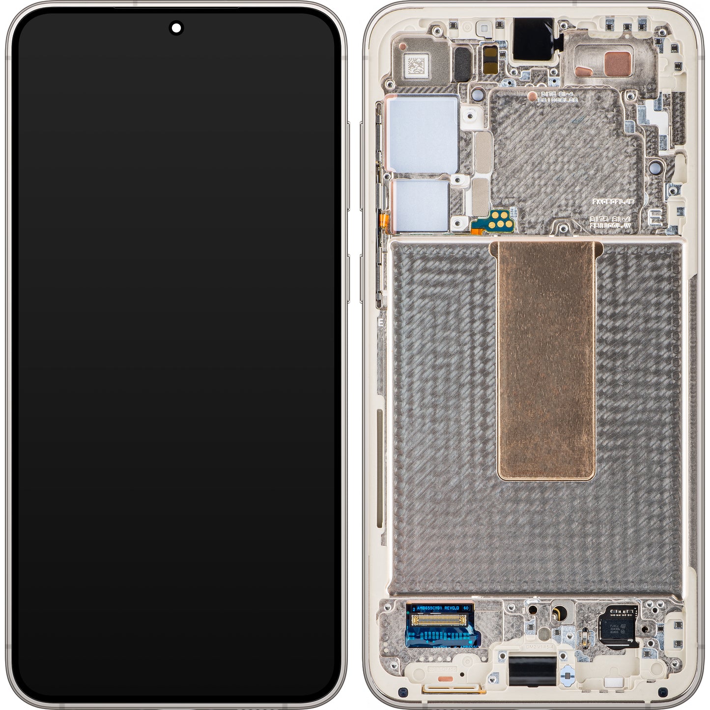Écran tactile Samsung Galaxy S23+ S916, avec cadre, blanc (crème), Service Pack GH82-30476B