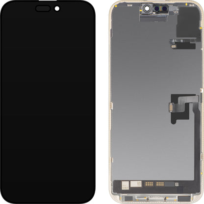 Touchscreen-Display mit Näherungssensor MP kompatibel mit Apple iPhone 16 Pro Max, mit Rahmen, Soft-Version OLED FHD 120Hz Diagnostik, Schwarz