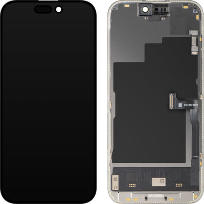 Touchscreen-Display mit Näherungssensor MP kompatibel mit Apple iPhone 15 Pro, mit Rahmen, Soft-Version OLED FHD 120Hz Diagnostik, Schwarz