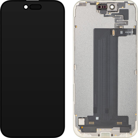 Touchscreen-Display mit Licht-Näherungssensor MP kompatibel mit Apple iPhone 17 Air, mit Rahmen, OLED FHD 120Hz Diagnosesoftware-Version, Schwarz