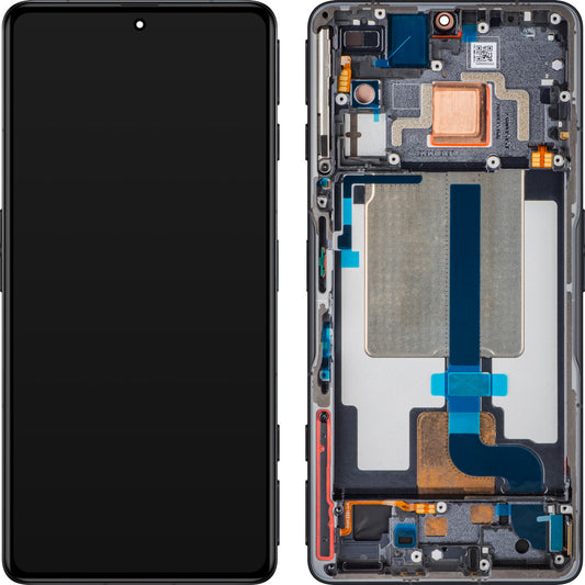Display mit Touchscreen Xiaomi Poco F4 GT, mit Rahmen, Schwarz (Stealth Black), Service Pack 5600090L1000