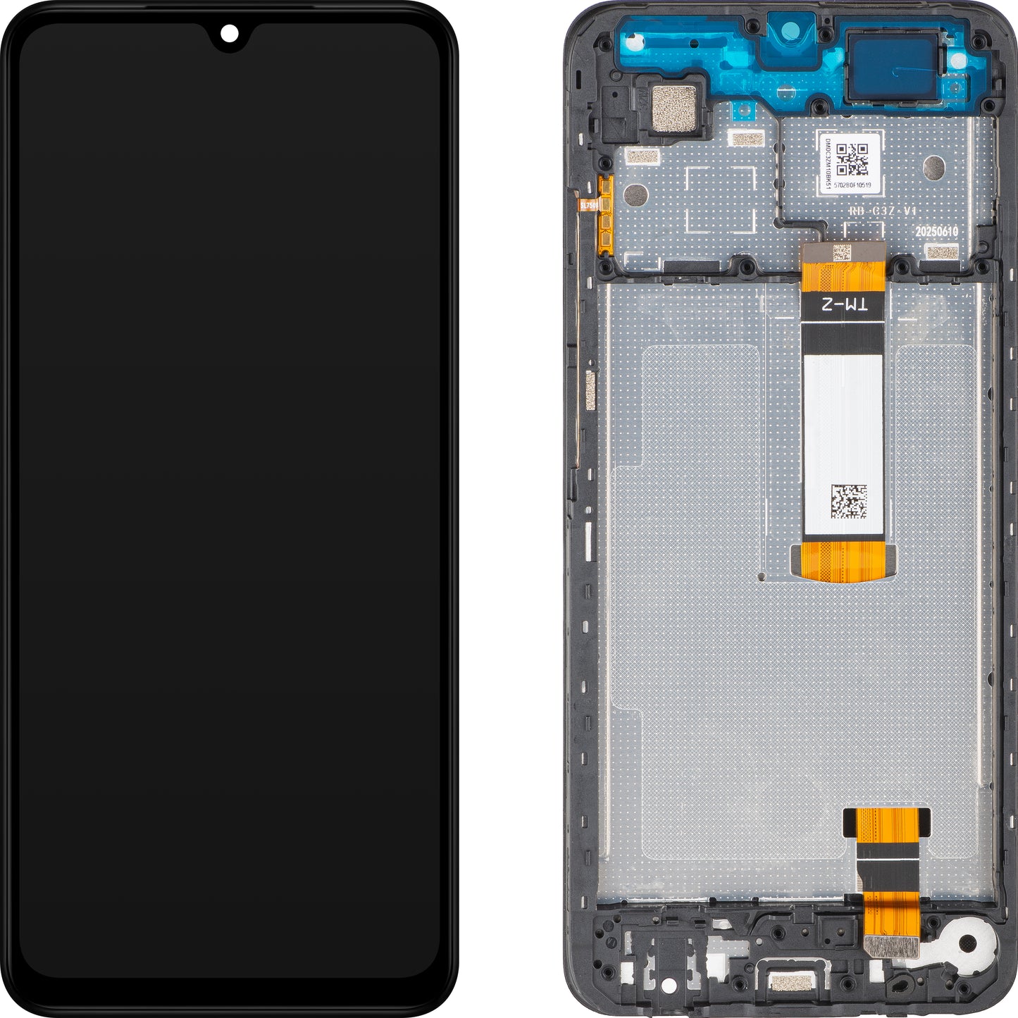 Écran avec Touchscreen Xiaomi Poco C71 / Redmi A5 4G, avec Cadre, Version Long Flex, Noir, Service Pack 56000100C3Z00