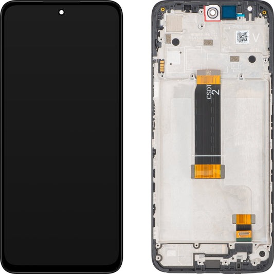 Display mit Touchscreen Xiaomi Redmi 12 5G, mit Rahmen, Schwarz, Service Pack 5600180M1900
