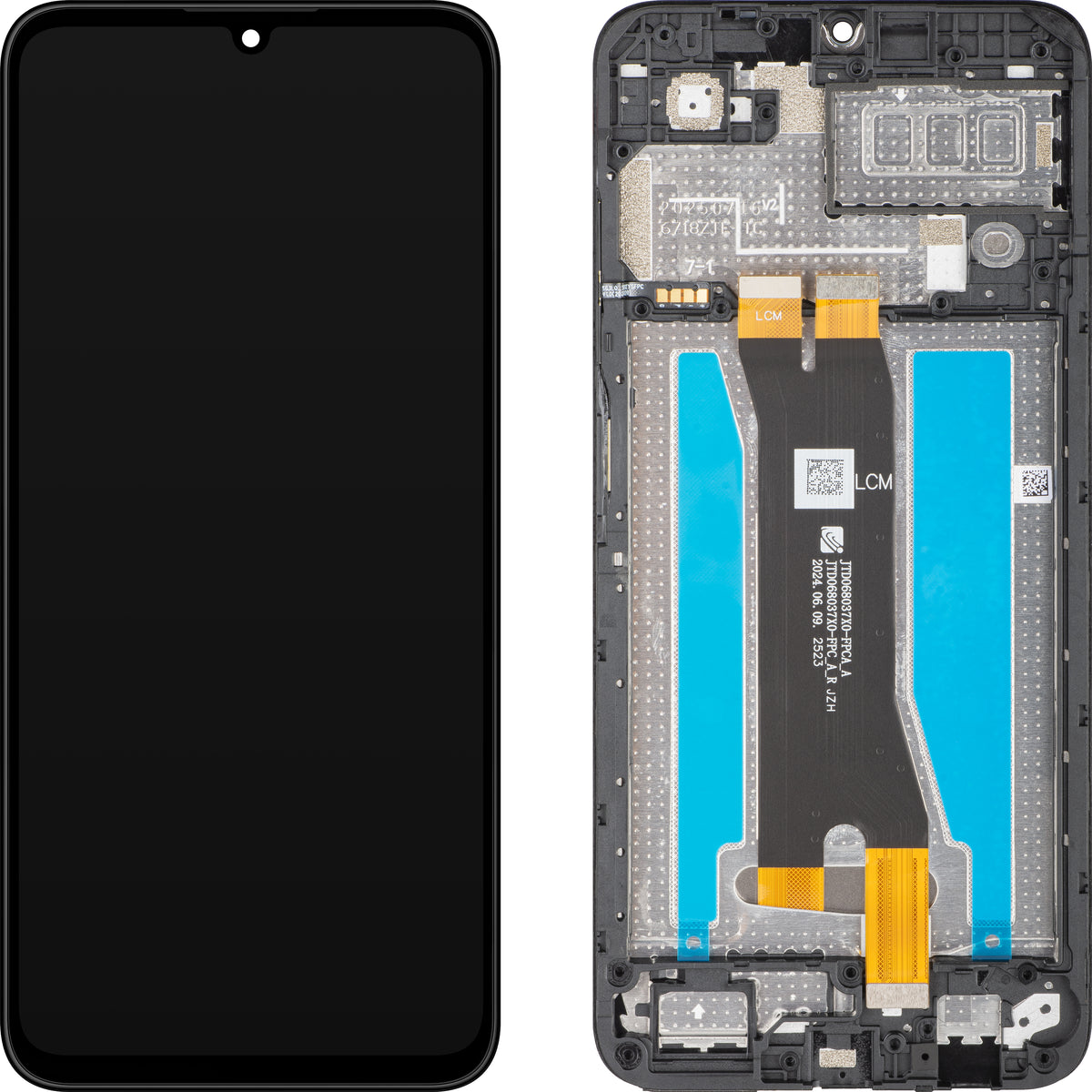 Display con touchscreen ZTE Blade A55, con cornice, nero, Service Pack 80800519965
