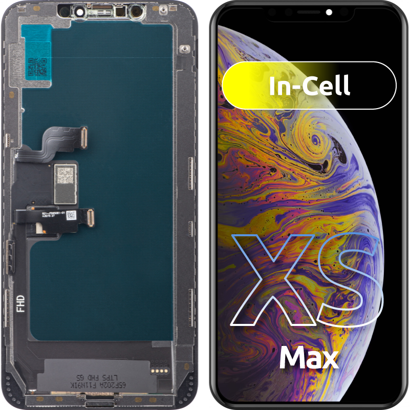 Écran tactile ZY pour Apple iPhone XS Max, avec cadre, version LCD dans la cellule, noir 