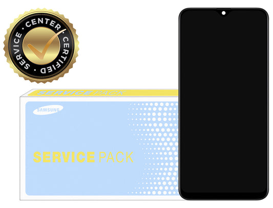 Samsung Galaxy Galaxy A30s A307 Touchscreen Display with Frame, Black, Service Pack GH82-2111190A