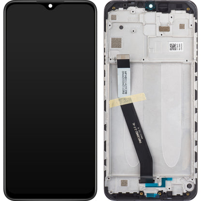 Écran avec écran tactile Xiaomi Redmi 9, avec cadre, Noir, Service Pack 5600050J1900