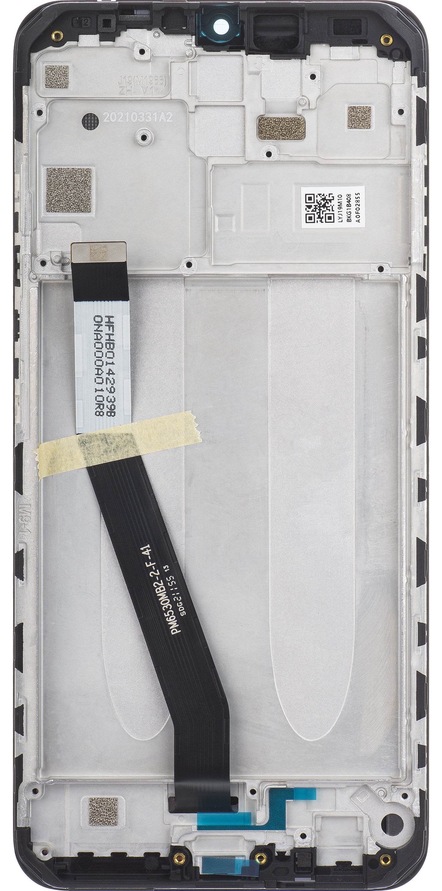 Écran avec écran tactile Xiaomi Redmi 9, avec cadre, Noir, Service Pack 5600050J1900