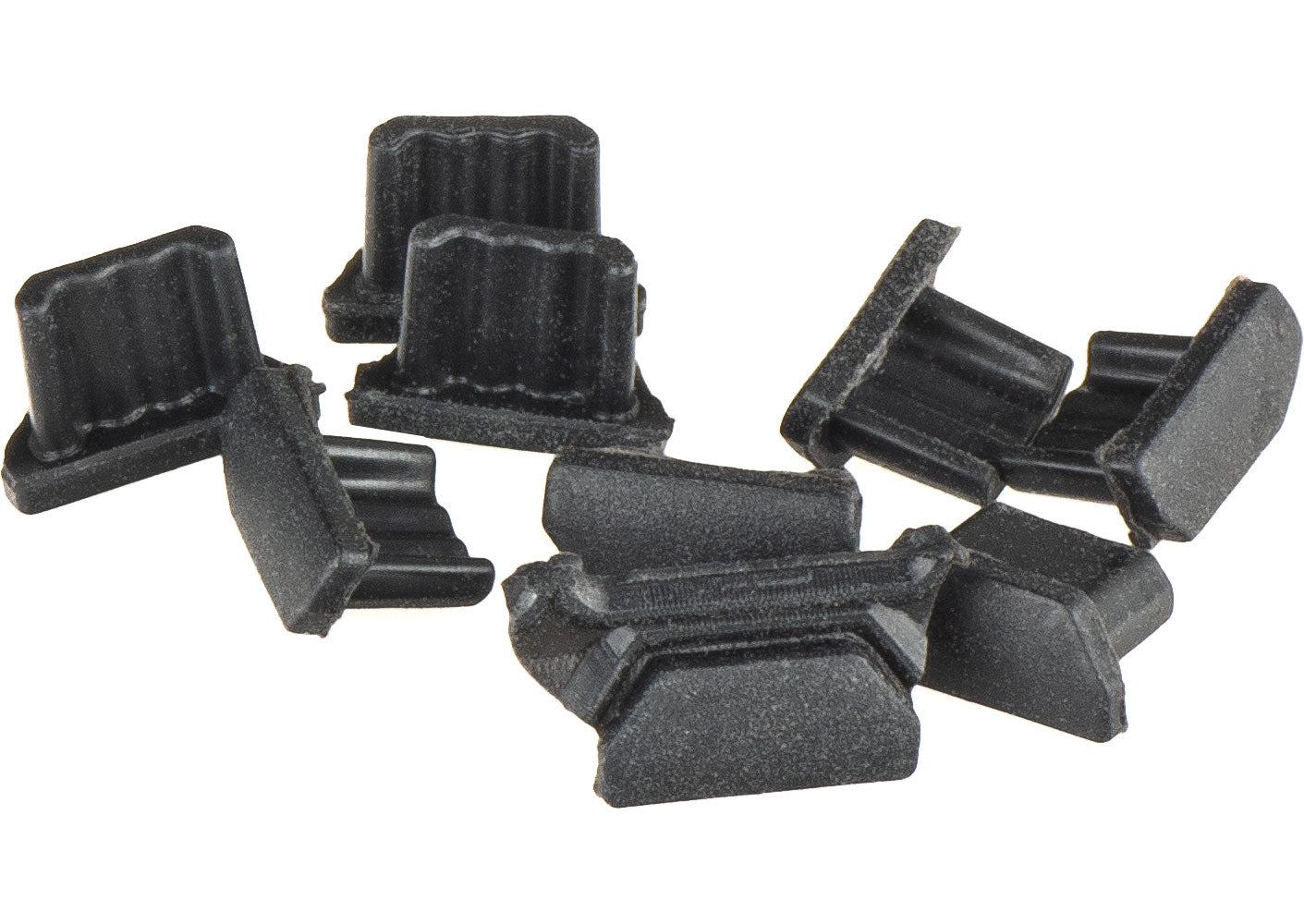 OEM Staubschutzkappe Telefonanschluss, microUSB, 10 Stück Set, Schwarz