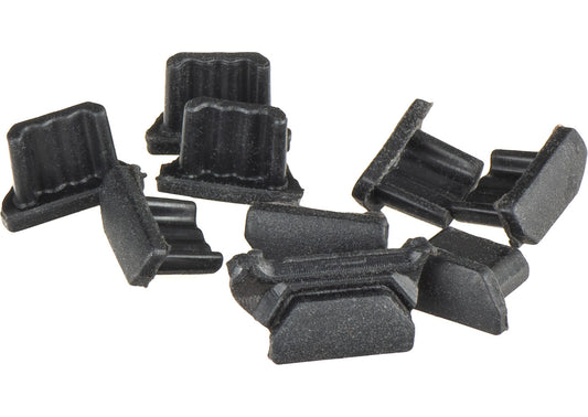 Tappo Antipolvere Porta OEM, microUSB, Set 10 pezzi, Nero