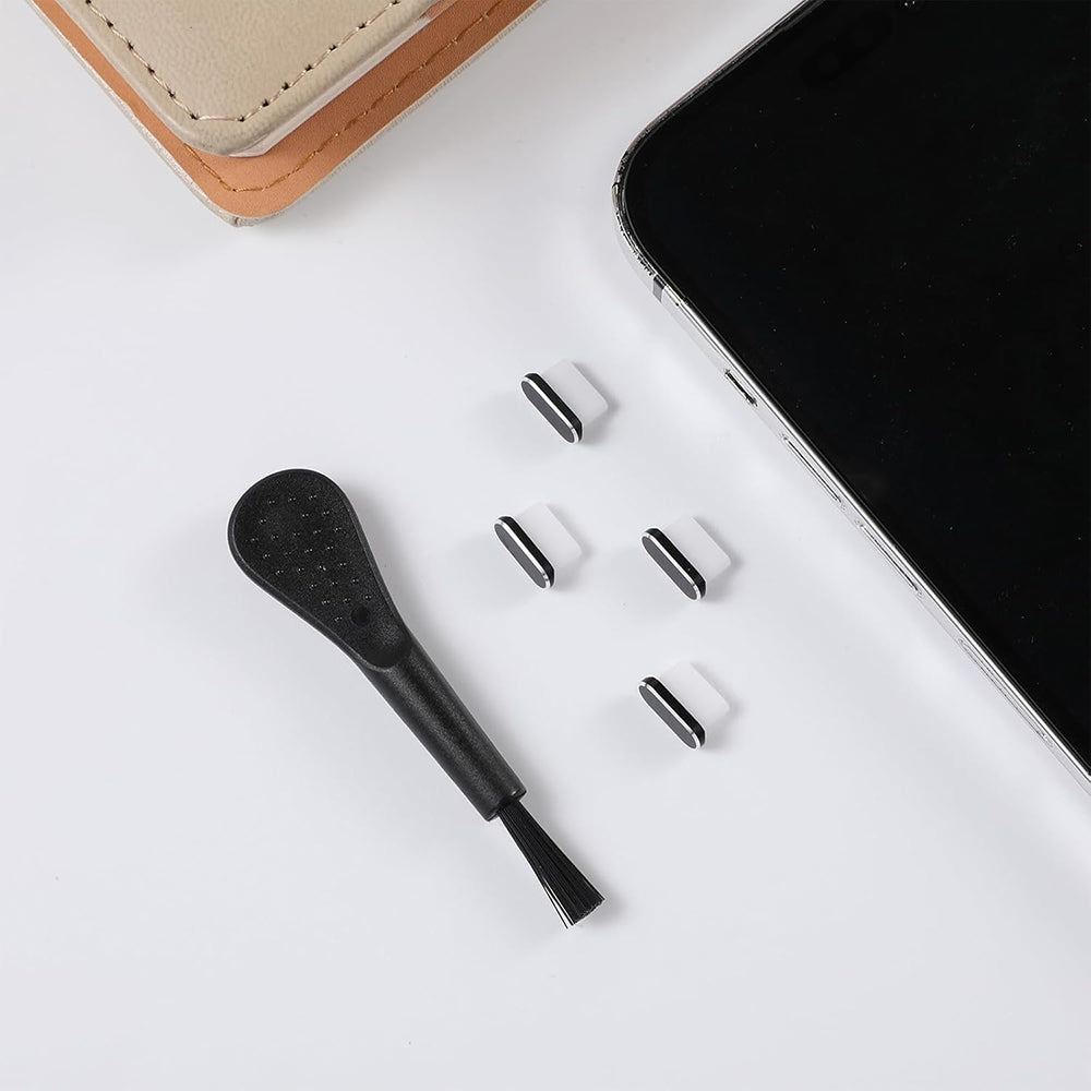 Staubschutzkappe Telefonanschluss Techsuit AD1, USB-C, 4er Set, Schwarz