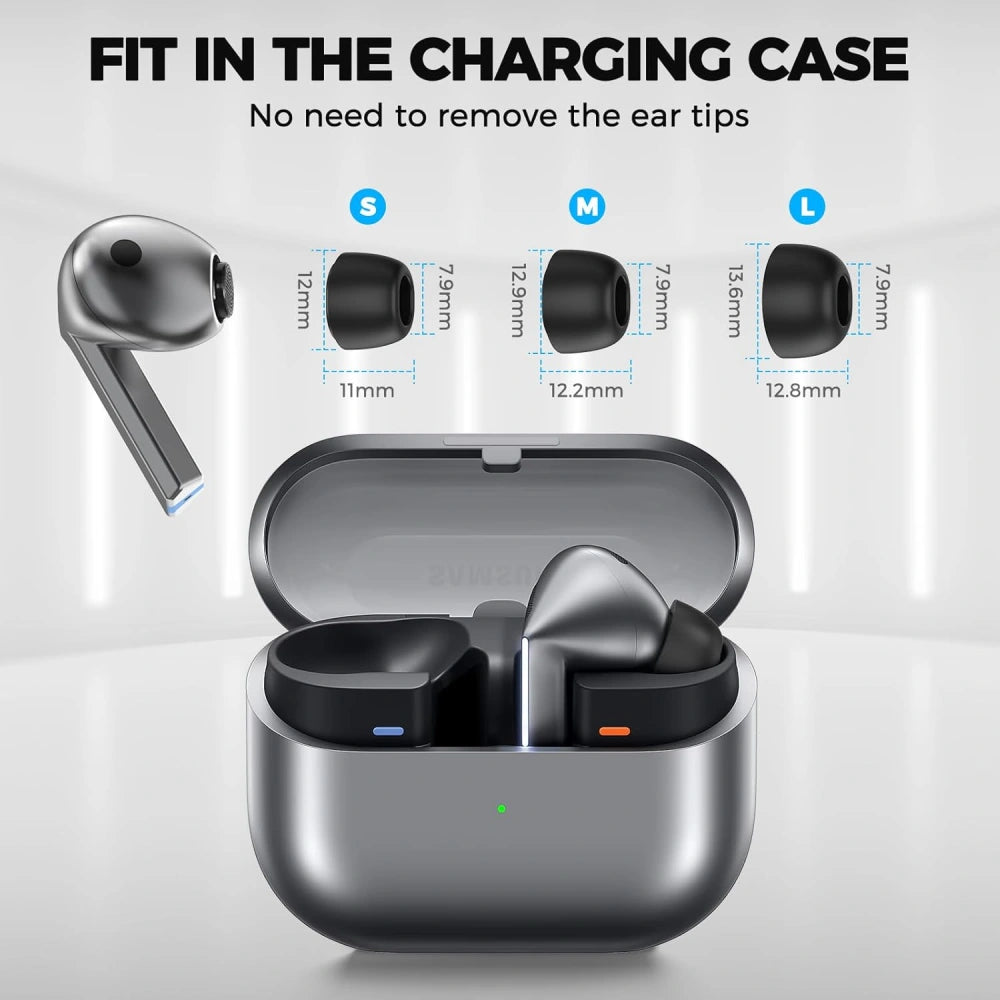 Techsuit ET3 Ohrstöpsel für Samsung Galaxy Buds3 Pro, Größe S / M / L, Weiß