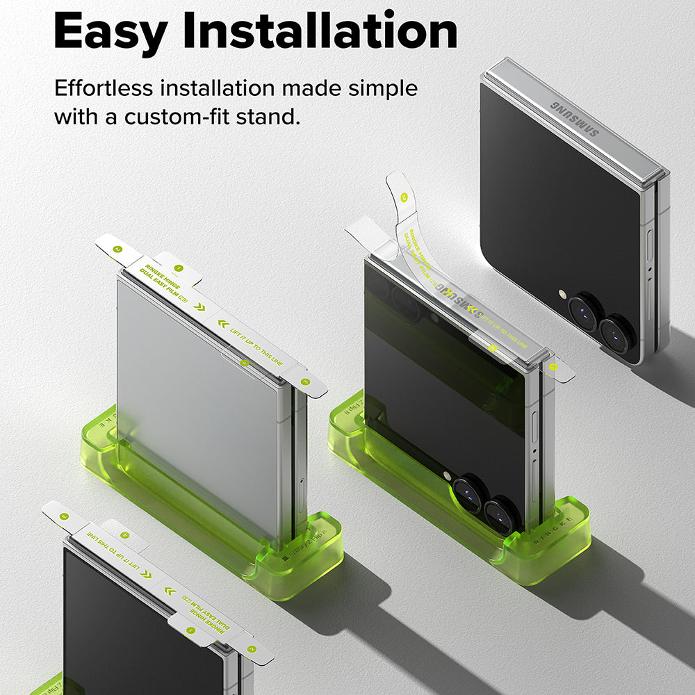 Scharnier-Schutzfolie Ringke Dual Easy für Samsung Galaxy Z Flip8 F776, Kunststoff, 2er-Set