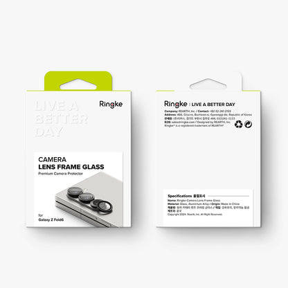 Pellicola Protettiva Posteriore Ringke per Samsung Galaxy Z Fold6 F956, Vetro Temperato, Set 2 pezzi, Nera
