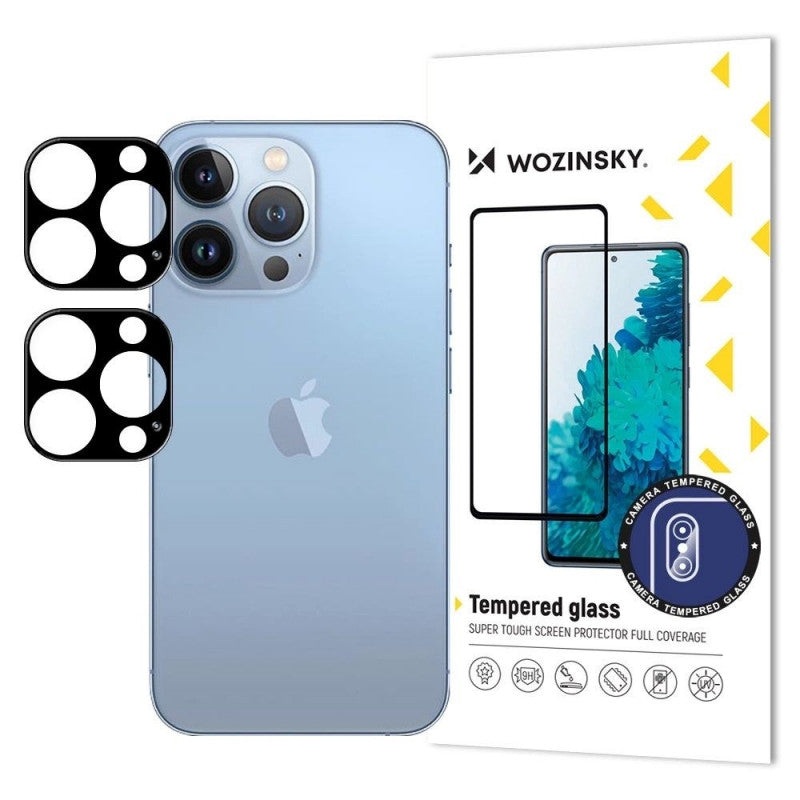 Schutzfolie WZK für die Rückkamera des Apple iPhone 17 Pro Max, Gehärtetes Glas, Set mit 2 Stück, Schwarz