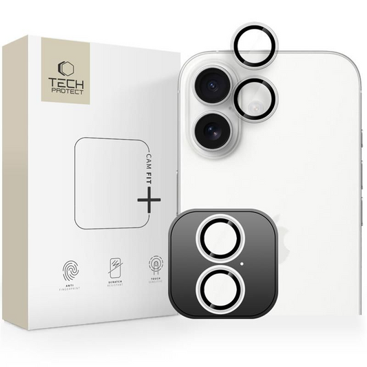 Film de protection pour caméra arrière Tech-Protect CamRing Fit+ pour Apple iPhone 17, Verre Trempé, Transparent
