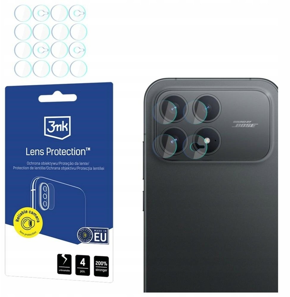 3MK Lens Rückkamera-Schutzfolie für Xiaomi Poco F8 Pro, Flexibles Glas, 4er-Set, Transparent