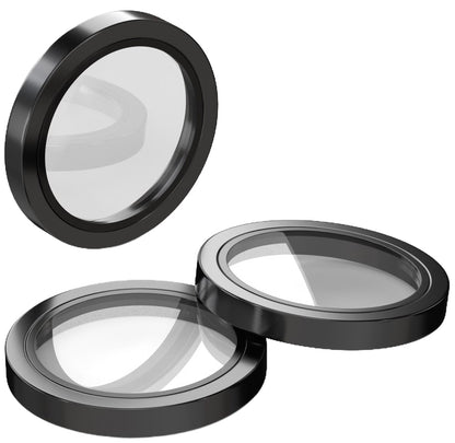 Film de protection pour caméra arrière Etteri pour Apple iPhone 16 Pro Max / 16 Pro, Verre trempé, Noir