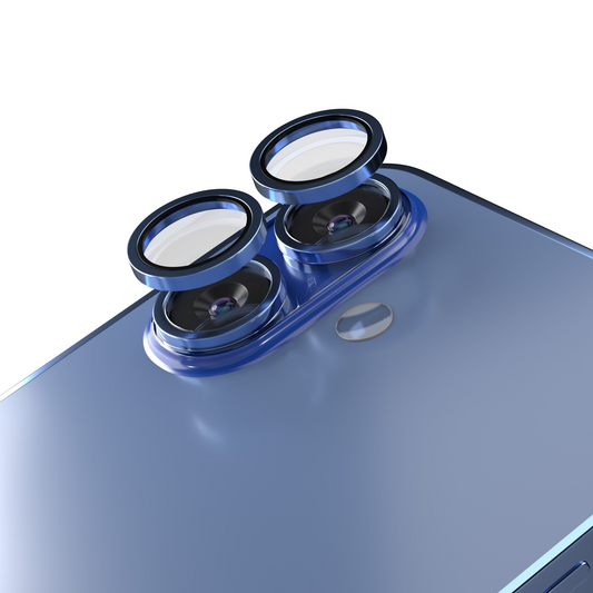 Pellicola protettiva per fotocamera posteriore Etteri per Apple iPhone 16 Plus / 16, Vetro temperato, Blu