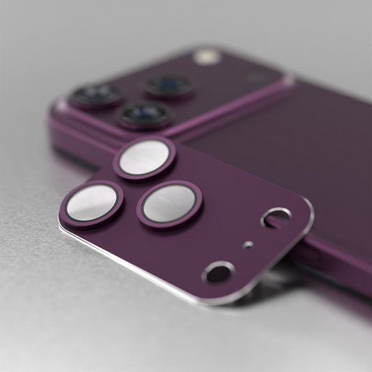Film de protection pour caméra arrière Etteri pour Apple iPhone 18 Pro, Verre trempé, Bordeaux