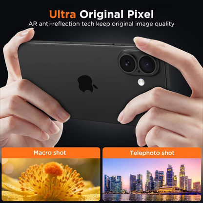 Film de protection pour caméra arrière Tech-Protect CamFull Fit+ pour Apple iPhone 17, Verre Trempé, Mat Transparent