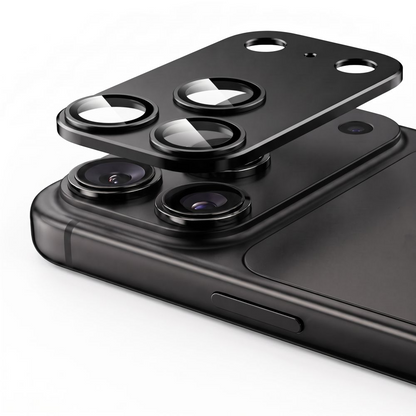 Film de protection pour caméra arrière Tech-Protect CamFull Fit+ pour Apple iPhone 18 Pro, Verre trempé, Noir