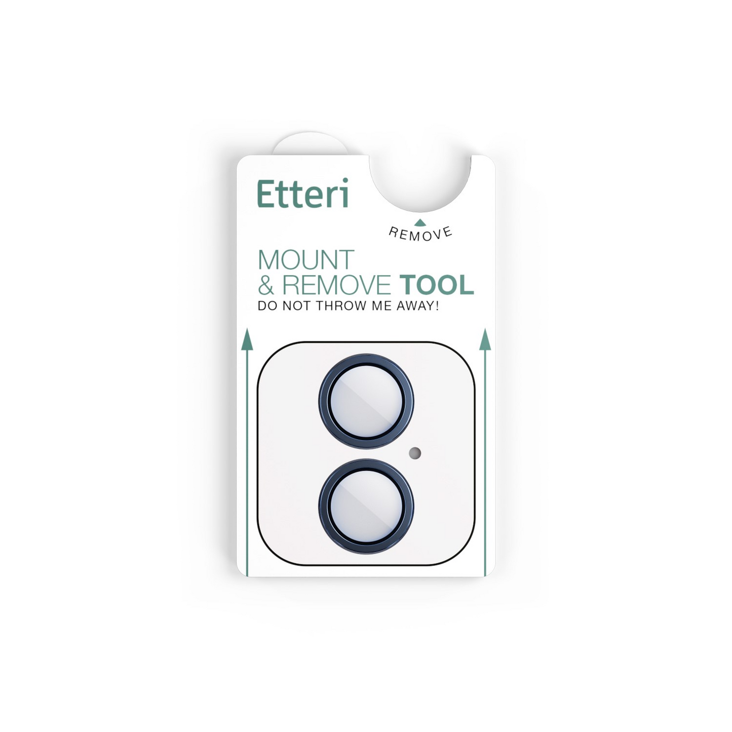 Film de protection pour caméra arrière Etteri pour Apple iPhone 16 Plus / 16, Verre trempé, Bleu