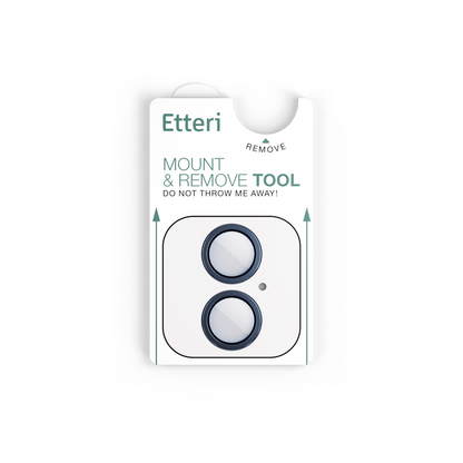 Film de protection pour caméra arrière Etteri pour Apple iPhone 16 Plus / 16, Verre trempé, Bleu