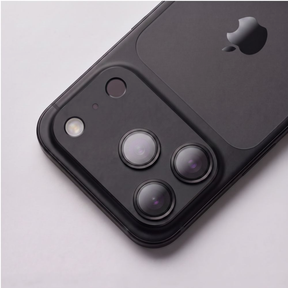 Film de protection pour caméra arrière Tech-Protect CamFull Fit+ pour Apple iPhone 18 Pro, Verre trempé, Noir