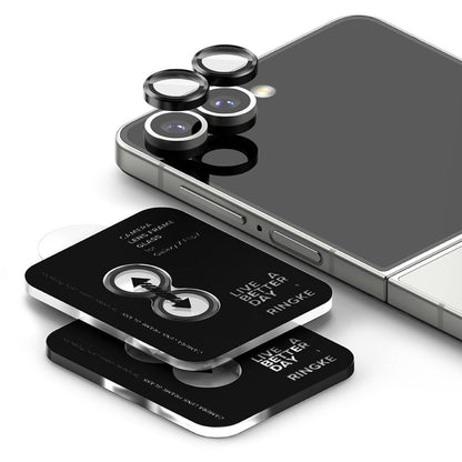 Pellicola Protettiva Posteriore Ringke per Samsung Galaxy Z Flip7 F766, Vetro Temperato, Set 2 pezzi, Nera
