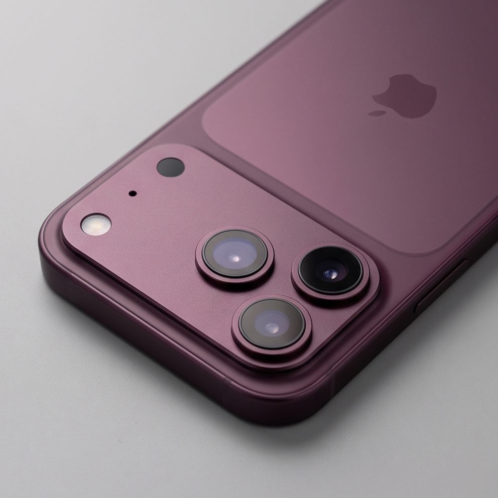 Tech-Protect CamFull Fit+ Rear Camera Protective Film for Apple iPhone 18 Pro, Tempered Glass, Burgundy