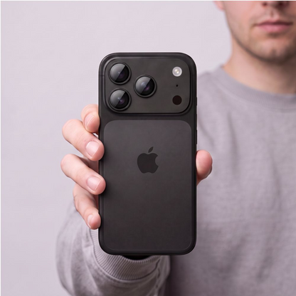 Pellicola protettiva per fotocamera posteriore Tech-Protect CamFull Fit+ per Apple iPhone 18 Pro Max, vetro temperato, nero