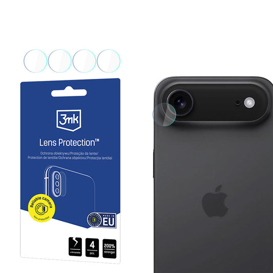 Schutzfolie für die Rückkamera 3MK Protection für Apple iPhone 17 Air, Gehärtetes Glas, Set mit 4 Stücken, Transparent
